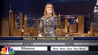 Wheel of Musical Impressions with Céline Dion [upl. by Nekcarb908]