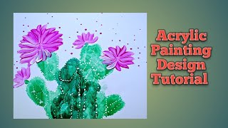 Acrylic Flower Painting Tutorial  Painting Ideas For Beginners With Acrylic  sheet smash [upl. by Abita182]