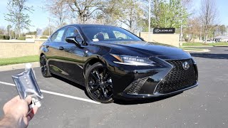 2022 Lexus ES 350 F Sport Start Up Test Drive Walkaround POV and Review [upl. by Adnawt986]