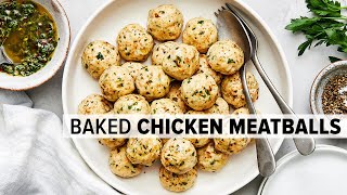 Irresistible CHICKEN MEATBALLS that are perfect for meal prep [upl. by Hiltner]