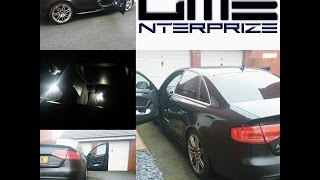 Footwell LED lights mod on Audi A4 B8 [upl. by Nauqaj]