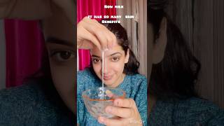 How to use raw milk as cleanserbenefits of raw milk on face youtubeshorts skincaretips [upl. by Jessee]