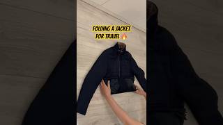 How to fold a jacket for travel 😱 folding jacket shorts howto 5minutecrafts [upl. by Swirsky278]