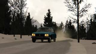 Peugeot 504  Snow drive Montecarlo Assetto Corsa [upl. by Rojam]