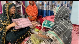 তানজিলার দাদি এবং মাকে থ্রিপিস গিফট করলেfamily Volgar gift Volgar mom Tisha [upl. by Moraj]