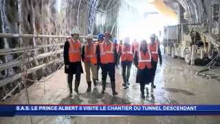 Visite Princière dans le chantier du Tunnel Descendant [upl. by Tsan676]