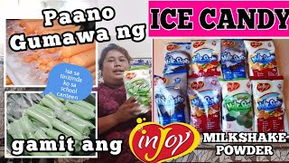 BUKO PANDAN ICE CANDY ko pangbinta gamit ang injoy MILKSHAKE [upl. by Rezzani381]