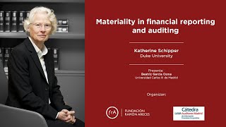 Katherine Schipper quotMateriality in financial reporting and auditingquot [upl. by Lonyer]