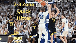 23 Zone Quick Hitter  Creighton Middle Ball Screen Overload [upl. by Ellezig801]