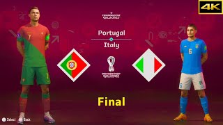 FIFA 23  PORTUGAL vs ITALY  RONALDO vs VERRATTI  FIFA WORLD CUP FINAL  4K [upl. by Assyn343]