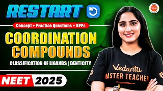 Classification of Ligands amp Denticity  NEET Chemistry  Diksha Maam  Restart NEET 2025 [upl. by Seraphine501]