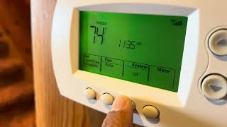 Honeywell Home Thermostat  How to Turn OFFON [upl. by Jennine]