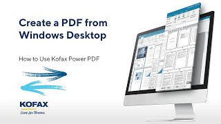 How to Create a PDF from Windows Desktop with Kofax Power PDF [upl. by Iturk]