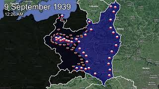 The Invasion of Poland Every Hour 1939 [upl. by Skrap]