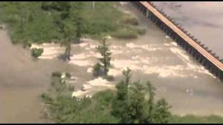 Aerial Footage of the Bonnet Carre Spillway [upl. by Moyer]