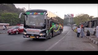 Absolutely Fantastic Black Beauty Multi Axle Scania Bus  Sizzling In Mumbai [upl. by Nilkcaj]