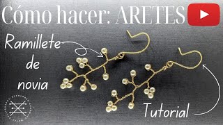 🔷ARETES DE RAMILLETE estilo tocado de novia [upl. by Notterb745]