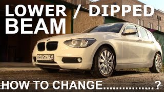 How to change the lower beam  dipped beam on a BMW 1 series F20 F21 H7 Pre face lift [upl. by Roer950]