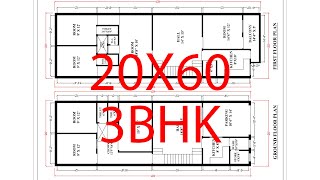 20X60 House plan map details by nikshail [upl. by Arhna]