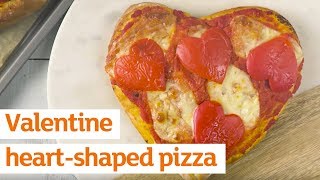 Valentines heartshaped pizza  Recipe  Sainsburys [upl. by Ikcin]