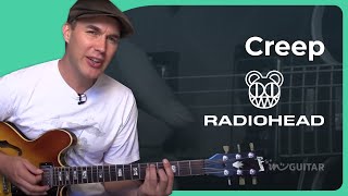 How to play Creep by Radiohead  Easy Guitar Lesson [upl. by Noirad361]