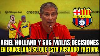 quot¡INSOLITO Ariel Holan y sus Polémicas Decisiones que Afectan a Barcelona SC  ¿Crisis en el Ídolo [upl. by Haek]