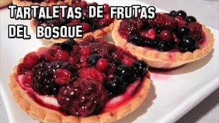 ✔ Recetas de Cocina  Como Hacer Tartaletas de Frutas del Bosque con Crema Pastelera [upl. by Rexfourd544]