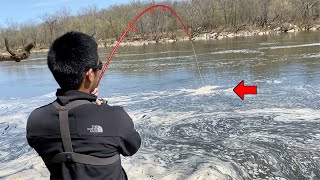 Surprise MONSTER Fish Catch on ULTRALIGHT ROD Hilarious Adventure  ft Andrew Pecht [upl. by Nollad574]