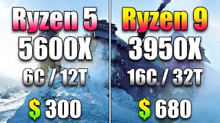 Ryzen 5 5600X vs Ryzen 9 3950X  PC Gaming Tested [upl. by Stauffer185]