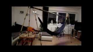 DIY hammock stand from bamboo [upl. by Brandtr707]