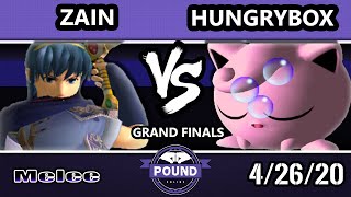 Pound Online 2020 Melee Grand Finals  Zain Marth Vs Hungrybox Jigglypuff SSBM Singles [upl. by Udale]