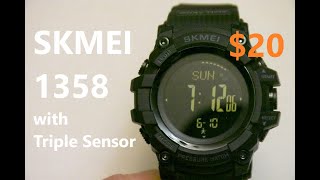 SKMEI 1358 with Barometer Altimeter Compass and Thermometer [upl. by Enialahs]