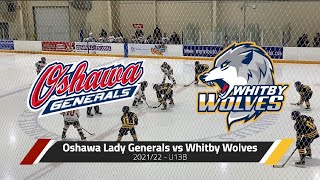 U13B  Oshawa Lady Generals vs Whitby Wolves [upl. by Amles]