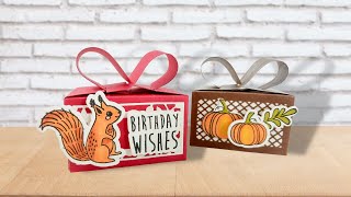 Small Lidded Bow Gift Box  Simply Made Crafts  Autumn amp Halloween [upl. by Aillemac232]