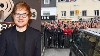 Ed Sheeran Films quotGalway Girlquot Music Video amp Draws Big Crowd [upl. by Amalberga]