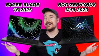 Asus ROG Zephyrus M16 2023 GU604 vs Razer Blade 16 2023 [upl. by Dolan]