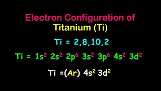 Titanium Ti Electron Configuration [upl. by Nautna362]