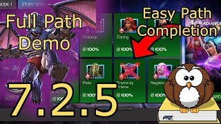 Full Run Through of 725 Frame by Frame  Easy Path  2024  MCOC [upl. by Asle]