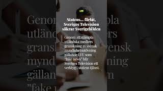 Statens… förlåt Sveriges Television säkrar Sverigebilden lvukampanjen news shorts [upl. by Kilroy]