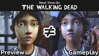 Walking Dead Previews VS Gameplay  How Did Telltale Change the Story [upl. by Reggi]