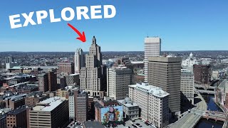 Providence Rhode Island Downtown Walking Tour With Drone Footage [upl. by Acinorrev149]