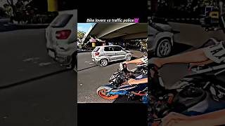 bike rider vs traffic police 🥵ktm shorts viral  accident bikerider viral [upl. by Mallina224]