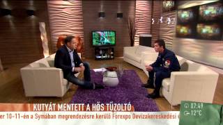 Tűzoltó élesztett újra egy kutyát  20141006Hétfő  tv2humokka [upl. by Annoel]