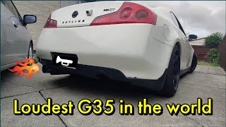 Full Straight Pipe NO CATS World Loudest G35 Cold Start [upl. by Faustus582]