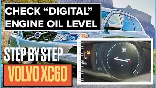 How to check the engine oil level of VOLVO XC60 [upl. by Nodyarb]