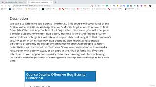 Offensive Bug Bounty  Hunter 201 About Hunter 20 [upl. by O'Connell]