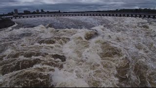 Chaudière Falls drone footage May 9 2017 [upl. by Imoyik]