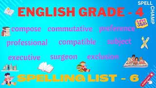 English Grade 4 Spelling List 6 [upl. by Namas]