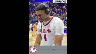 Noah Gurley Postgame Interview Alabama defeats Missouri 7261 in SEC Tournament Semifinal 2023 [upl. by Aerol62]