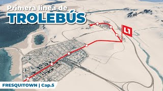 5 Transporte público Trolebús ❄️  CITIES SKYLINES  Gameplay Español [upl. by Aihceyt]